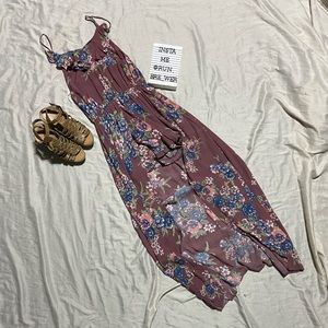 Short Romper with maxi train